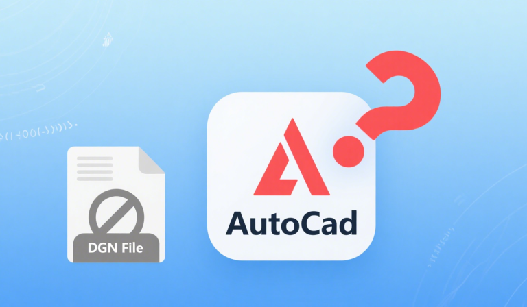 Why can’t I open a DGN file in AutoCAD?